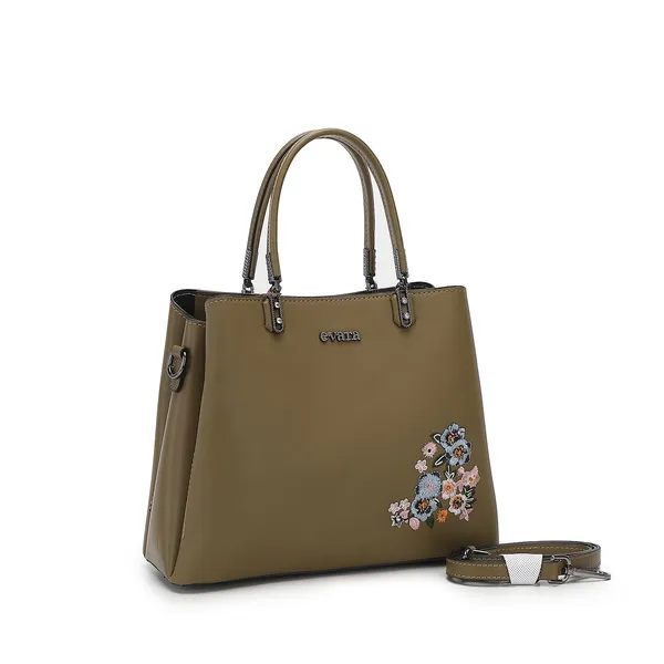 Olive_Green_Floral_Embellished_Structured_Handbag_for_Women