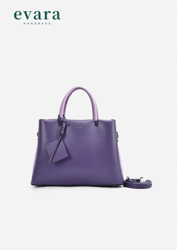 Evara_Purple_Structured_Tote_Bag_With_Detachable_Strap