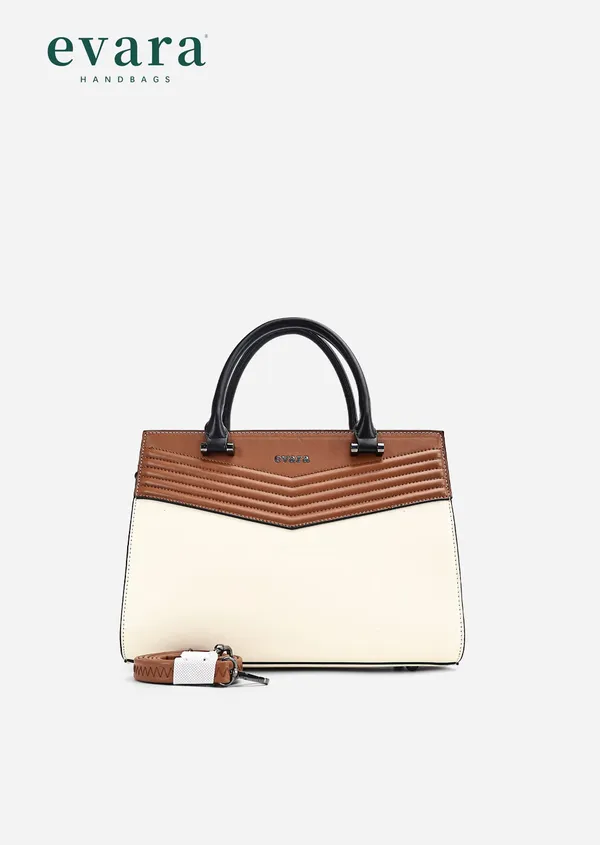 Evara_Cream_Brown_Chevron_Quilted_Structured_Handbag_For_Women