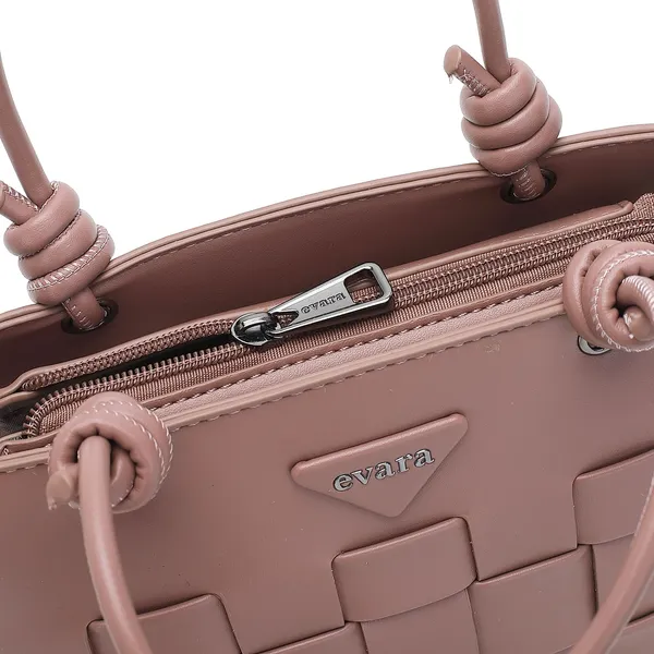 Dusty_Rose_Woven_Leather_Structured_Tote_Bag_for_Women