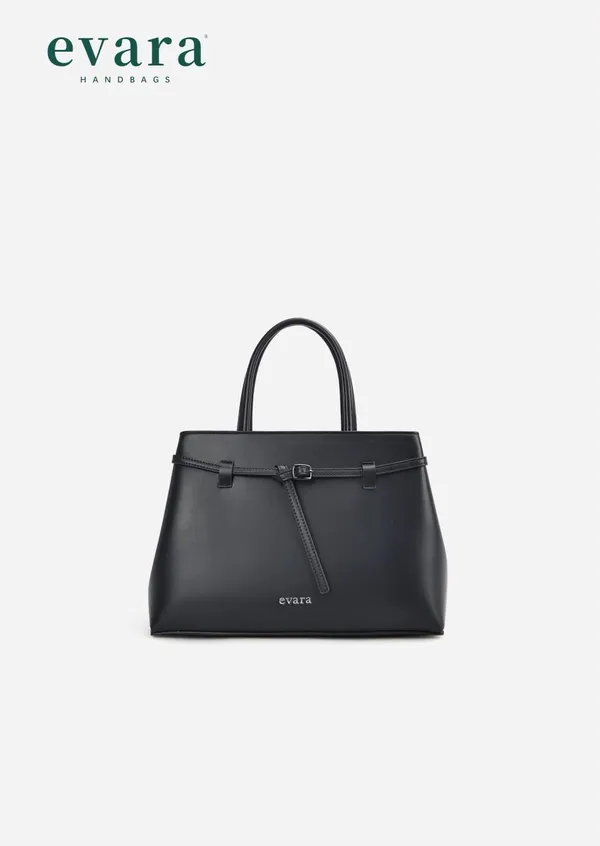 Black_Leather_Structured_Tote_Handbag_For_Women
