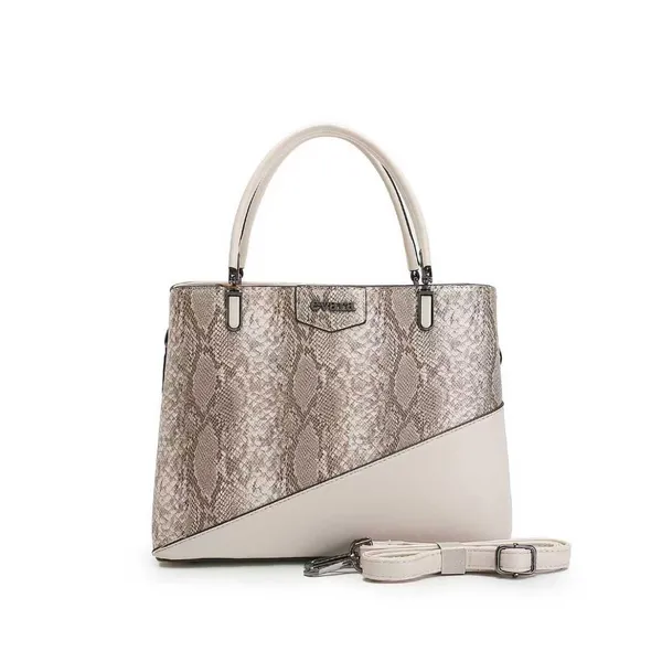 Beige_Snake_Print_Two-Tone_Structured_Handbag_with_Detachable_Strap
