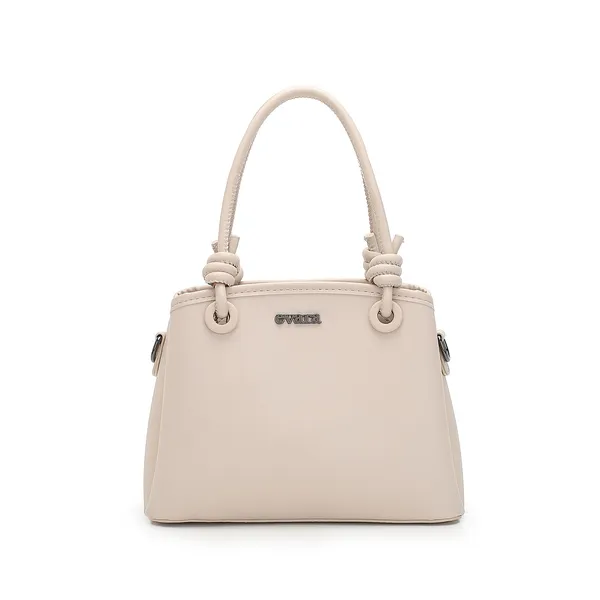 Beige_Structured_Dome_Satchel_Handbag_with_Knotted_Handles