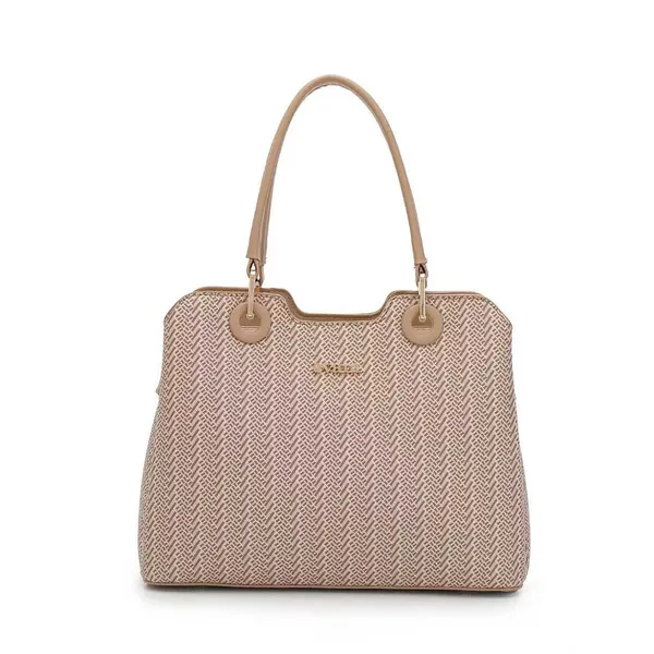 Brown_Textured_Woven_Pattern_Shoulder_Handbag_with_Detachable_Strap
