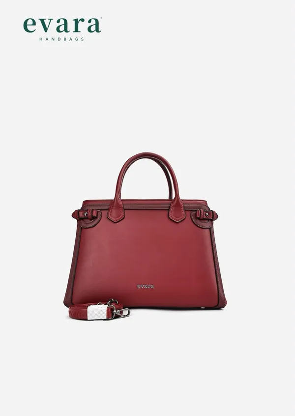Burgundy_Leather_Structured_Satchel_Handbag_with_Detachable_Strap