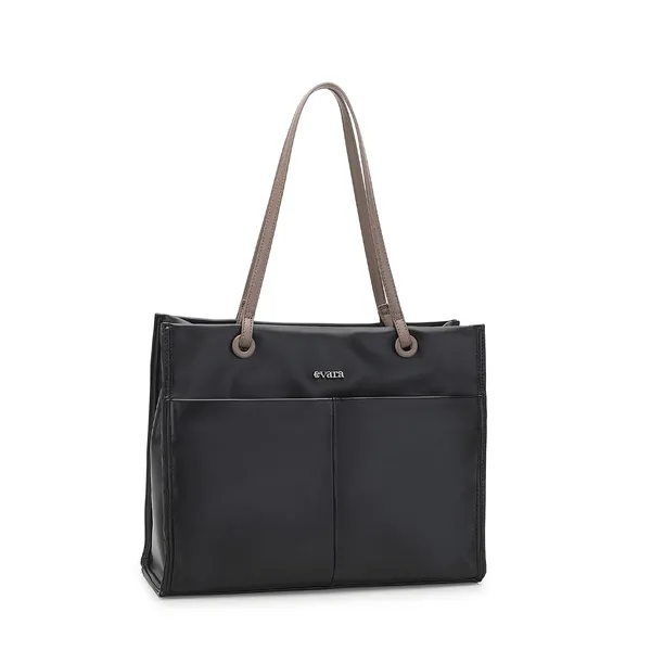 Black_Synthetic_Leather_Tote_Bag_with_Contrast_Handles_for_Women