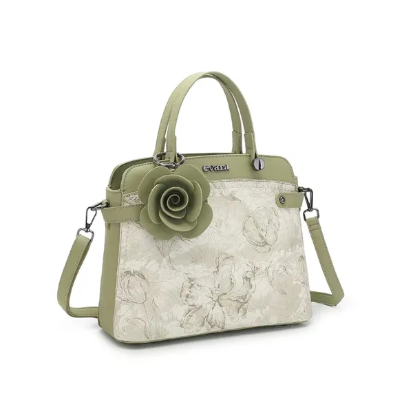 Green_Floral_Embossed_Satchel_Handbag_with_Rose_Detail_for_Women