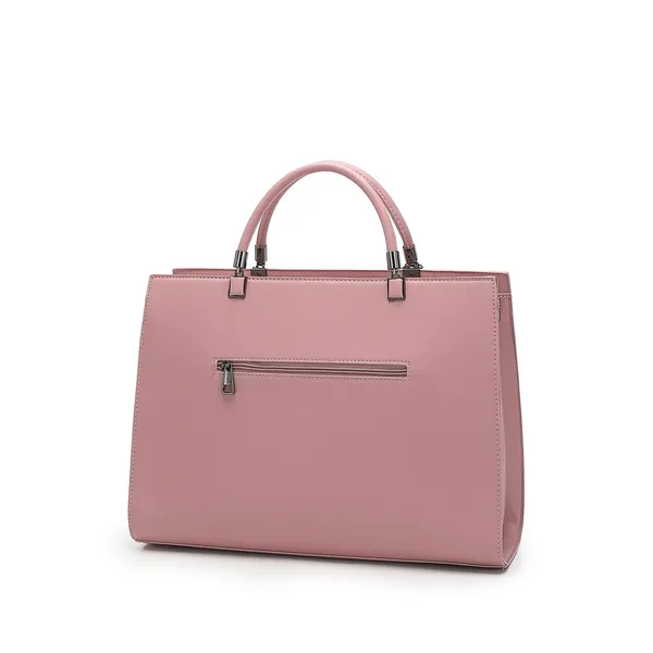 Pink_White_Two-Tone_Structured_Handbag_With_Detachable_Strap