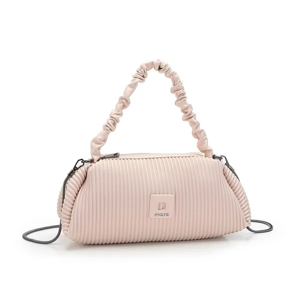 Blush_Pink_Pleated_Ruched_Handle_Clutch_with_Chain_Strap