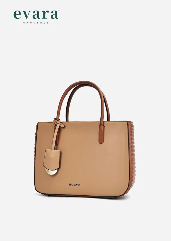 Beige_Leather_Structured_Tote_Handbag_With_Detachable_Strap