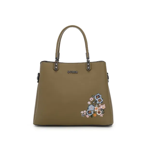 Olive_Green_Floral_Embellished_Structured_Handbag_for_Women