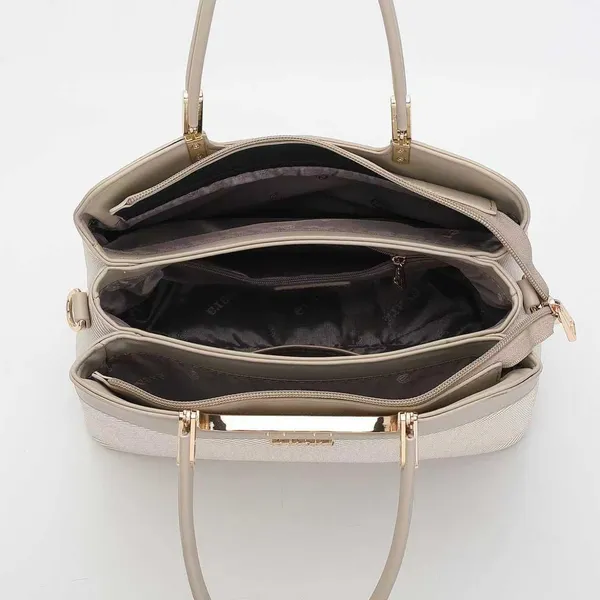 Beige_Striped_Pattern_Structured_Tote_Handbag_for_Women