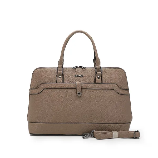 Taupe_Structured_Satchel_Handbag_with_Detachable_Strap