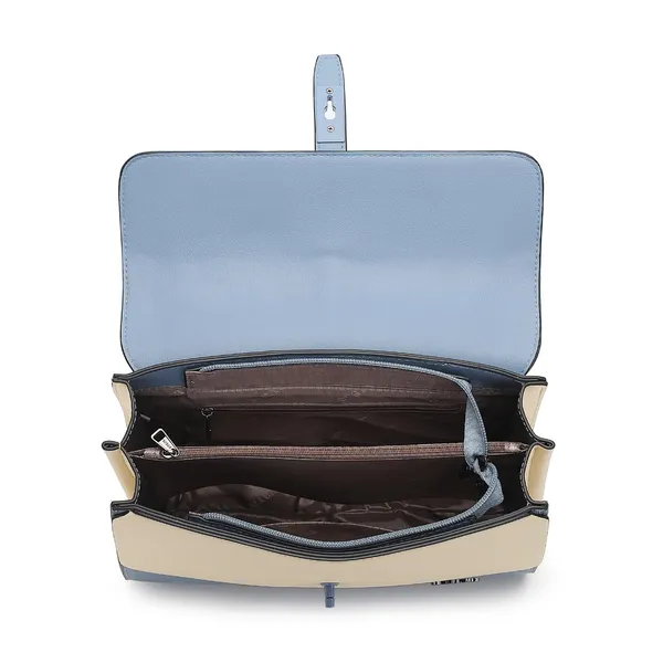 Blue_Beige_Faux_Leather_Structured_Satchel_Bag_for_Women