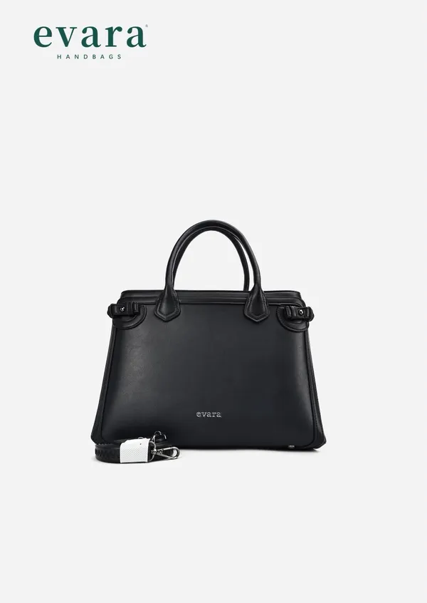 Evara_Black_Leather_Structured_Handbag_With_Detachable_Strap
