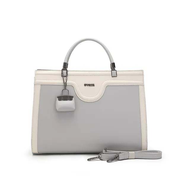 Grey_and_White_Structured_Tote_Bag_with_Detachable_Strap