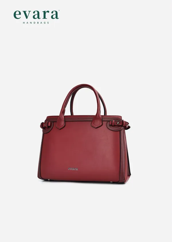 Burgundy_Leather_Structured_Satchel_Handbag_with_Detachable_Strap