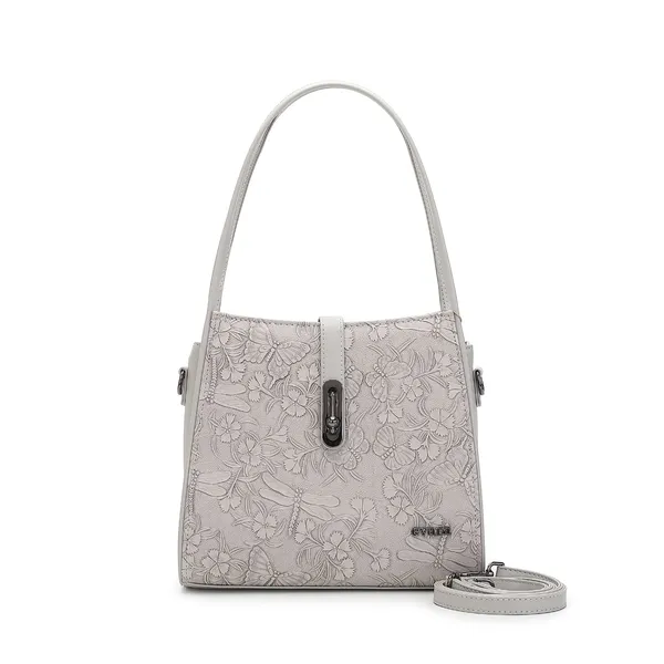 Grey_Embossed_Floral_Pattern_Shoulder_Bag_with_Detachable_Strap