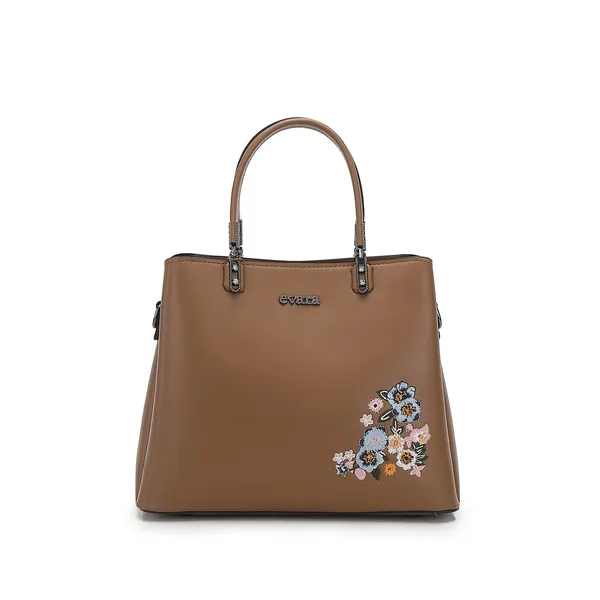 Brown_Floral_Embellished_Structured_Tote_Bag_for_Women