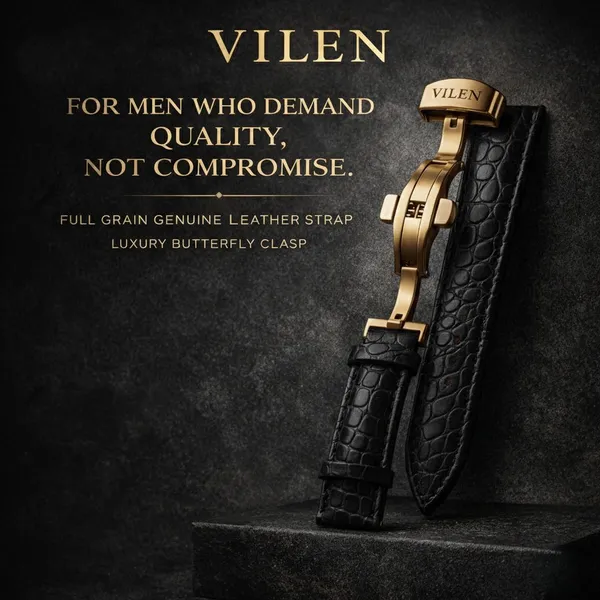 LXY_Black_Leather_Strap_For_Men_-_22mm