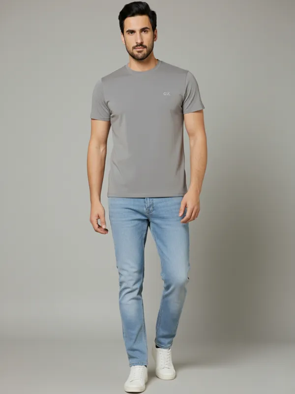 OXYZONE_Solid_Crew_Neck_T-Shirt_for_Men_Half_Sleeve_Breathable,_Comfortable_Solid_Tees_for_Casual_Wear