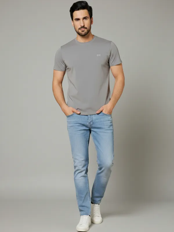 OXYZONE_Solid_Crew_Neck_T-Shirt_for_Men_Half_Sleeve_Breathable,_Comfortable_Solid_Tees_for_Casual_Wear