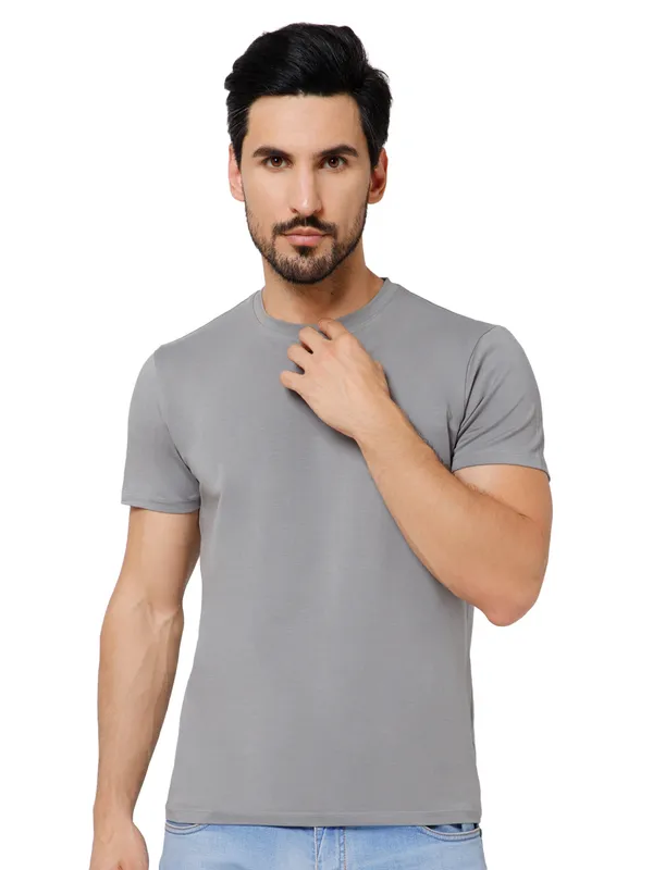 OXYZONE_Solid_Crew_Neck_T-Shirt_for_Men_Half_Sleeve_Breathable,_Comfortable_Solid_Tees_for_Casual_Wear