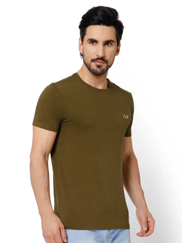 OXYZONE_Solid_Crew_Neck_T-Shirt_for_Men_Half_Sleeve_Breathable,_Comfortable_Solid_Tees_for_Casual_Wear