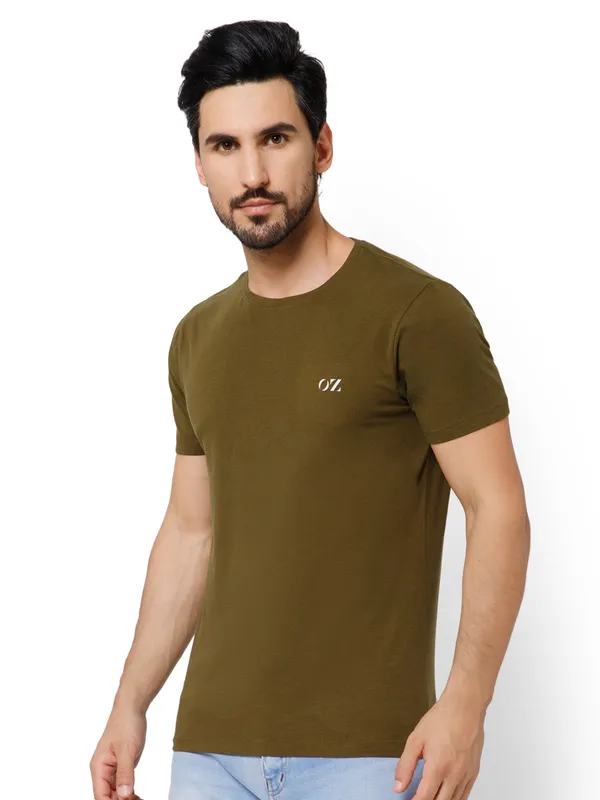 OXYZONE_Solid_Crew_Neck_T-Shirt_for_Men_Half_Sleeve_Breathable,_Comfortable_Solid_Tees_for_Casual_Wear