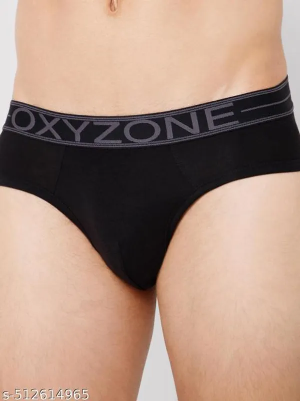 OXYZONE_Men's_Pima_Cotton_Modal_Solid_Brief_with_Sweat-Absorbent_&_Anti-Odour_Fabric,_Lightweight,_Tag-Free,_Breathable_Innerwear_with_Outer_Soft_Waistband_(BLACK)