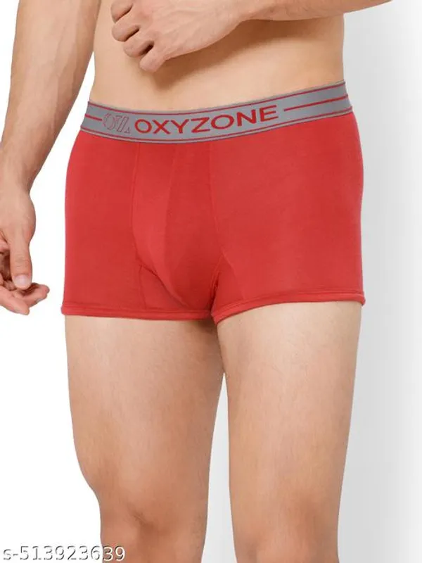 OXYZONE_Men’s_Trunks_–_Ultra-Soft_Comfort_Fit_with_Elastic_Waistband,_Premium_Pima_Cotton-Modal_Blend_Underwear_(Maroon)