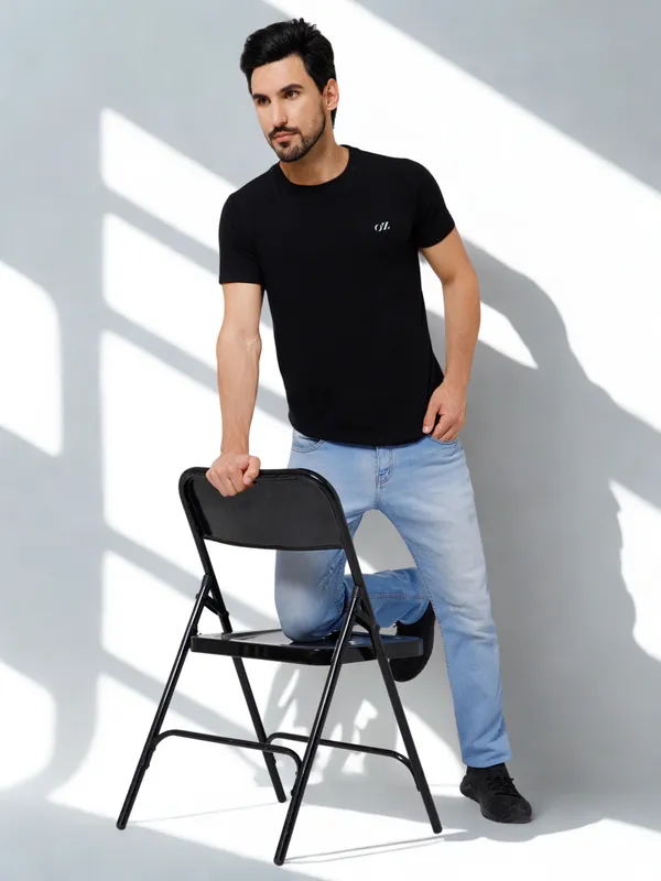 OXYZONE_Solid_Crew_Neck_T-Shirt_for_Men_Half_Sleeve_Breathable,_Comfortable_Solid_Tees_for_Casual_Wear
