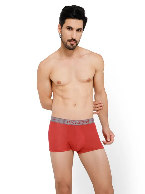 OXYZONE_Men’s_Trunks_–_Ultra-Soft_Comfort_Fit_with_Elastic_Waistband,_Premium_Pima_Cotton-Modal_Blend_Underwear_(Maroon)