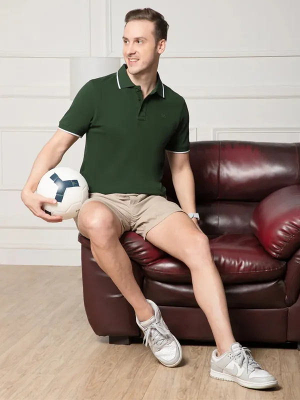 OXYZONE_Solid_Cotton_Polo_T_Shirt_for_Men,_Half_Sleeve_Tees,_Slim_Fit_Casual_Mens_Polo_Tshirt,_Everyday_Wear_Soft_&_Breathable_Fabric_Cotton_T-Shirt_for_Man