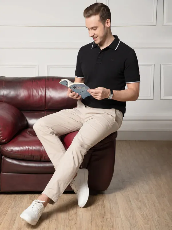 OXYZONE_Solid_Cotton_Polo_T_Shirt_for_Men,_Half_Sleeve_Tees,_Slim_Fit_Casual_Mens_Polo_Tshirt,_Everyday_Wear_Soft_&_Breathable_Fabric_Cotton_T-Shirt_for_Man