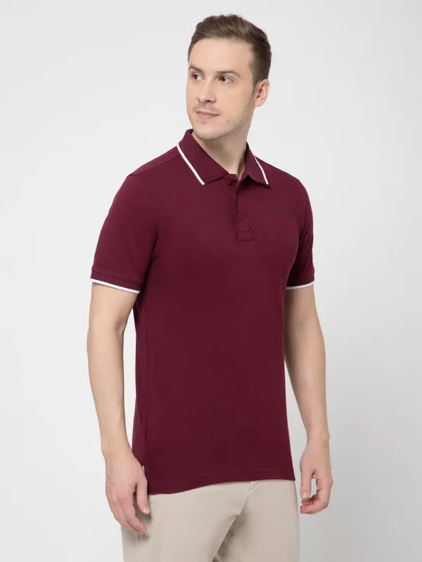 OXYZONE_Solid_Cotton_Polo_T_Shirt_for_Men,_Half_Sleeve_Tees,_Slim_Fit_Casual_Mens_Polo_Tshirt,_Everyday_Wear_Soft_&_Breathable_Fabric_Cotton_T-Shirt_for_Man