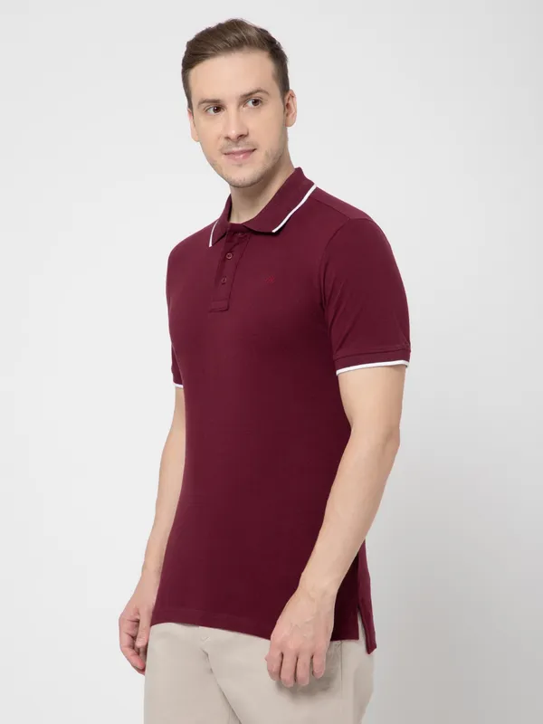 OXYZONE_Solid_Cotton_Polo_T_Shirt_for_Men,_Half_Sleeve_Tees,_Slim_Fit_Casual_Mens_Polo_Tshirt,_Everyday_Wear_Soft_&_Breathable_Fabric_Cotton_T-Shirt_for_Man