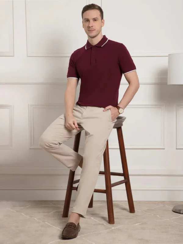 OXYZONE_Solid_Cotton_Polo_T_Shirt_for_Men,_Half_Sleeve_Tees,_Slim_Fit_Casual_Mens_Polo_Tshirt,_Everyday_Wear_Soft_&_Breathable_Fabric_Cotton_T-Shirt_for_Man
