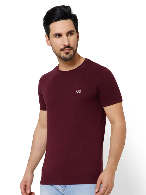 OXYZONE_Solid_Crew_Neck_T-Shirt_for_Men_Half_Sleeve_Breathable,_Comfortable_Solid_Tees_for_Casual_Wear
