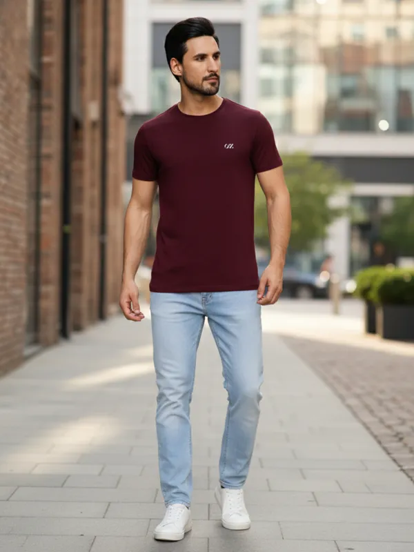 OXYZONE_Solid_Crew_Neck_T-Shirt_for_Men_Half_Sleeve_Breathable,_Comfortable_Solid_Tees_for_Casual_Wear