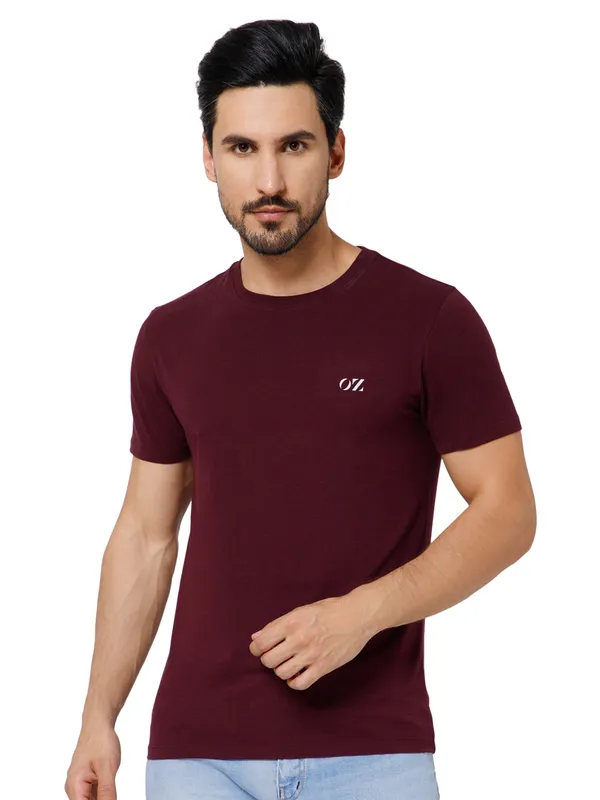 OXYZONE_Solid_Crew_Neck_T-Shirt_for_Men_Half_Sleeve_Breathable,_Comfortable_Solid_Tees_for_Casual_Wear