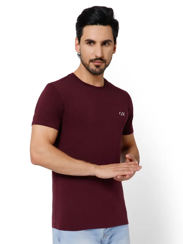 OXYZONE_Solid_Crew_Neck_T-Shirt_for_Men_Half_Sleeve_Breathable,_Comfortable_Solid_Tees_for_Casual_Wear
