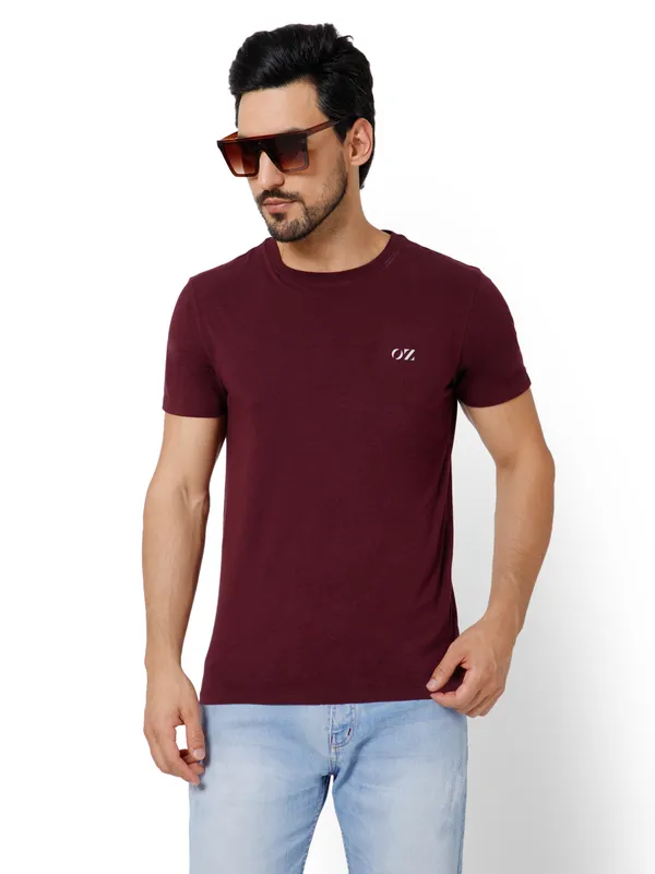 OXYZONE_Solid_Crew_Neck_T-Shirt_for_Men_Half_Sleeve_Breathable,_Comfortable_Solid_Tees_for_Casual_Wear