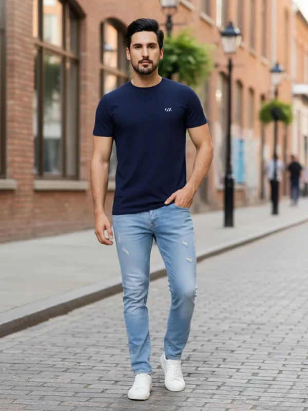 OXYZONE_Solid_Crew_Neck_T-Shirt_for_Men_Half_Sleeve_Breathable,_Comfortable_Solid_Tees_for_Casual_Wear