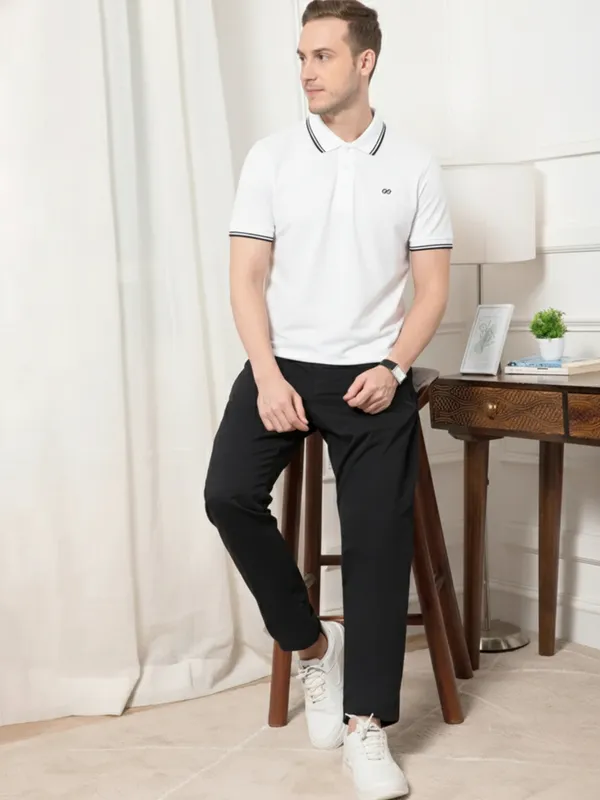 OXYZONE_Solid_Cotton_Polo_T_Shirt_for_Men,_Half_Sleeve_Tees,_Slim_Fit_Casual_Mens_Polo_Tshirt,_Everyday_Wear_Soft_&_Breathable_Fabric_Cotton_T-Shirt_for_Man