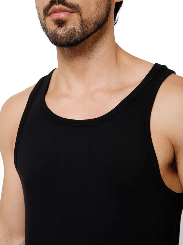 OXYZONE_Men's_Supima_Cotton_Vest_Super_Soft_Solid_Round_Neck_Sleeveless_Baniyan_Innerwear_for_Men,_Breathable,_Odour-Free,_Anti_Bacterial_Finish_Regular_Fit_Undershirt_-_Black