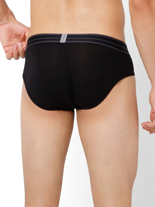 OXYZONE_Men's_Pima_Cotton_Modal_Solid_Brief_with_Sweat-Absorbent_&_Anti-Odour_Fabric,_Lightweight,_Tag-Free,_Breathable_Innerwear_with_Outer_Soft_Waistband_(BLACK)