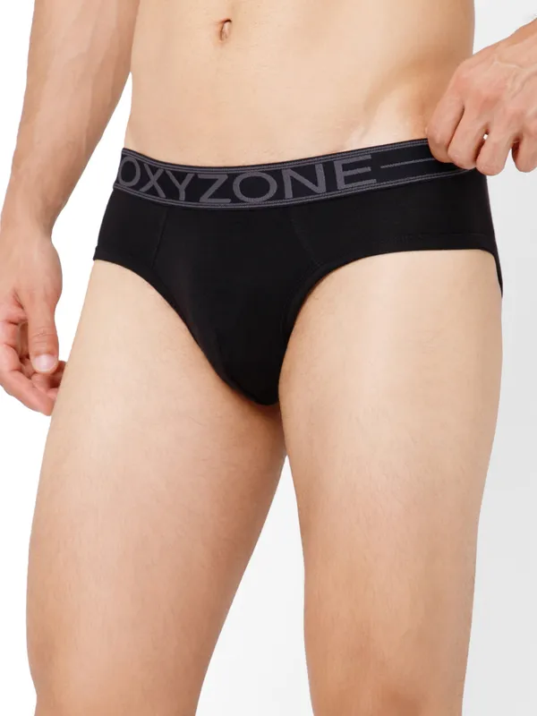 OXYZONE_Men's_Pima_Cotton_Modal_Solid_Brief_with_Sweat-Absorbent_&_Anti-Odour_Fabric,_Lightweight,_Tag-Free,_Breathable_Innerwear_with_Outer_Soft_Waistband_(BLACK)