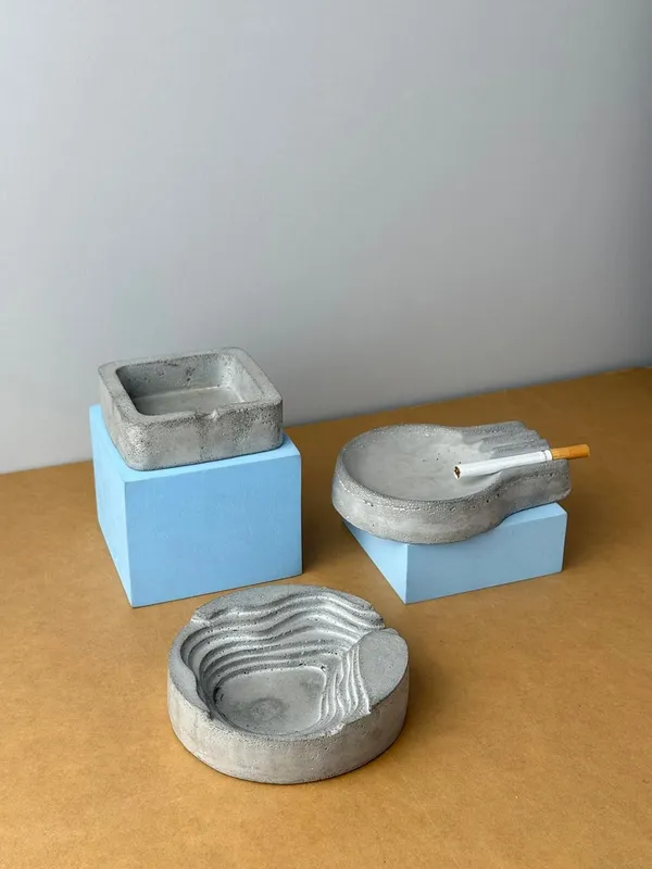 Muralla_Roja_Concrete_Cement_Ashtray_|_Grey_|_11.9W_X_3H_Cm