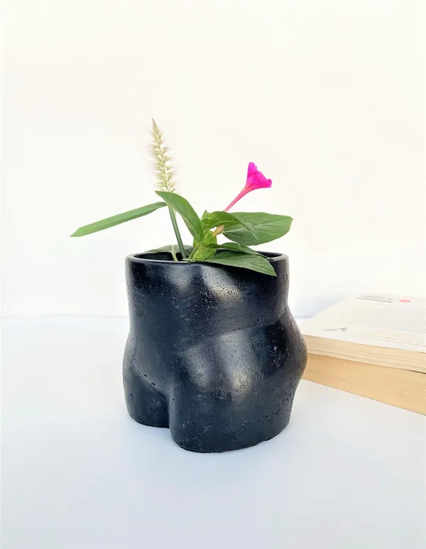 Black_Concrete_Decorative_Planter_Organizer_|_7.6L_X_10.1W_X_10.6H_Cm